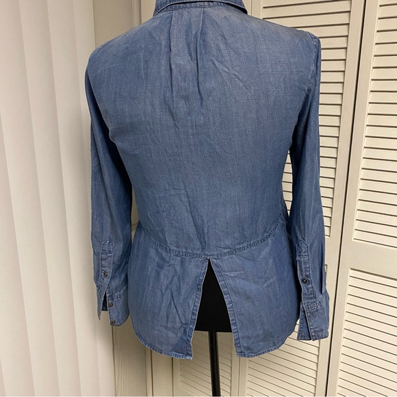 Chelsea & Violet Long Sleeve Button-Up Split Tails Shirt Size S - Picture 3 of 5